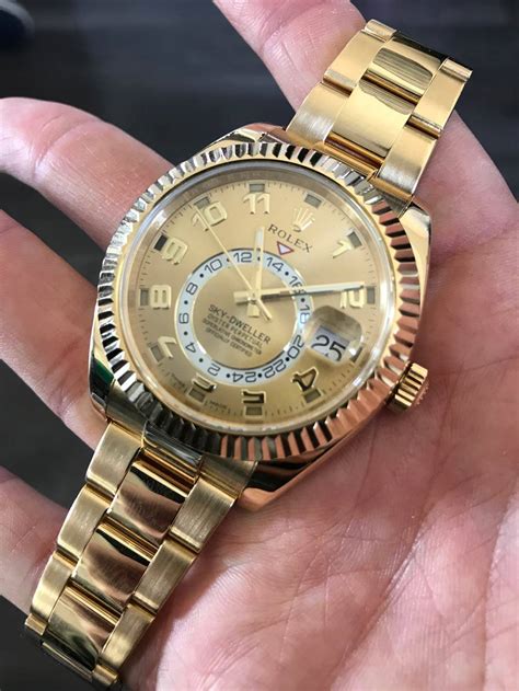 rolex steel and gold sky dweller|all gold rolex sky dweller.